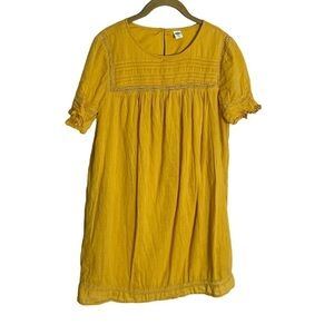 Old Navy Yellow Dress M Lace Eyelet Boho